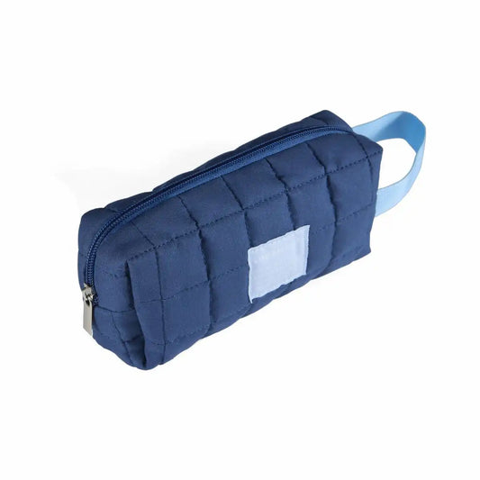 Idena Schlamper Federmäppchen blau mit Handschlaufe - Robuste Schüleretui 190x90x50mm