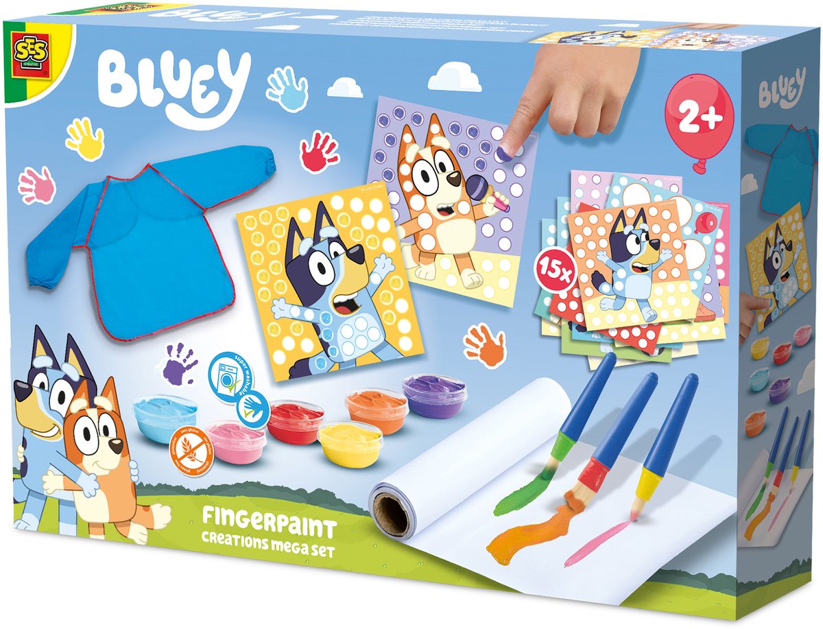 Bluey Fingerfarben Mega-Set - Kreative Malfreude für Kinder