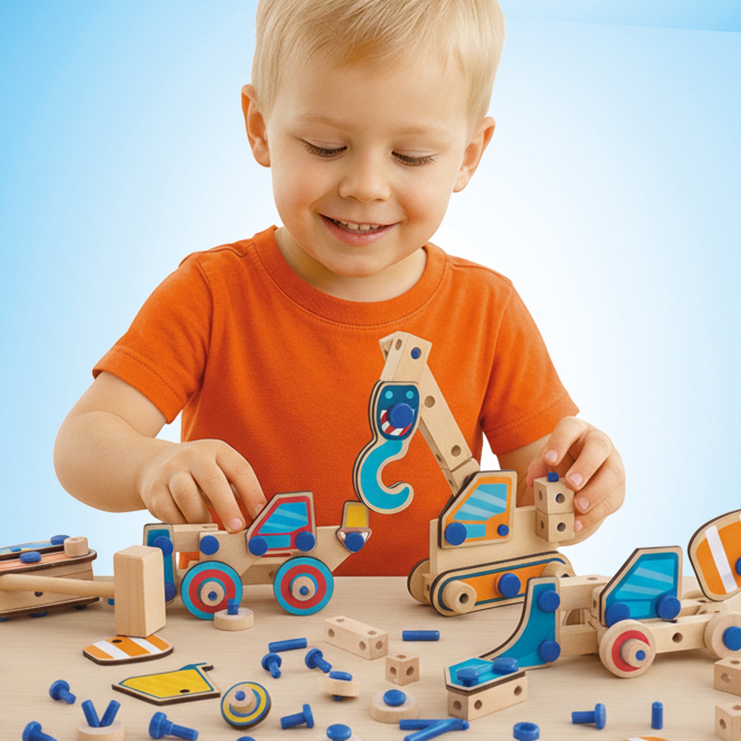 SES Creative Brix Junior – Baufahrzeuge, 4 Fahrzeuge bauen