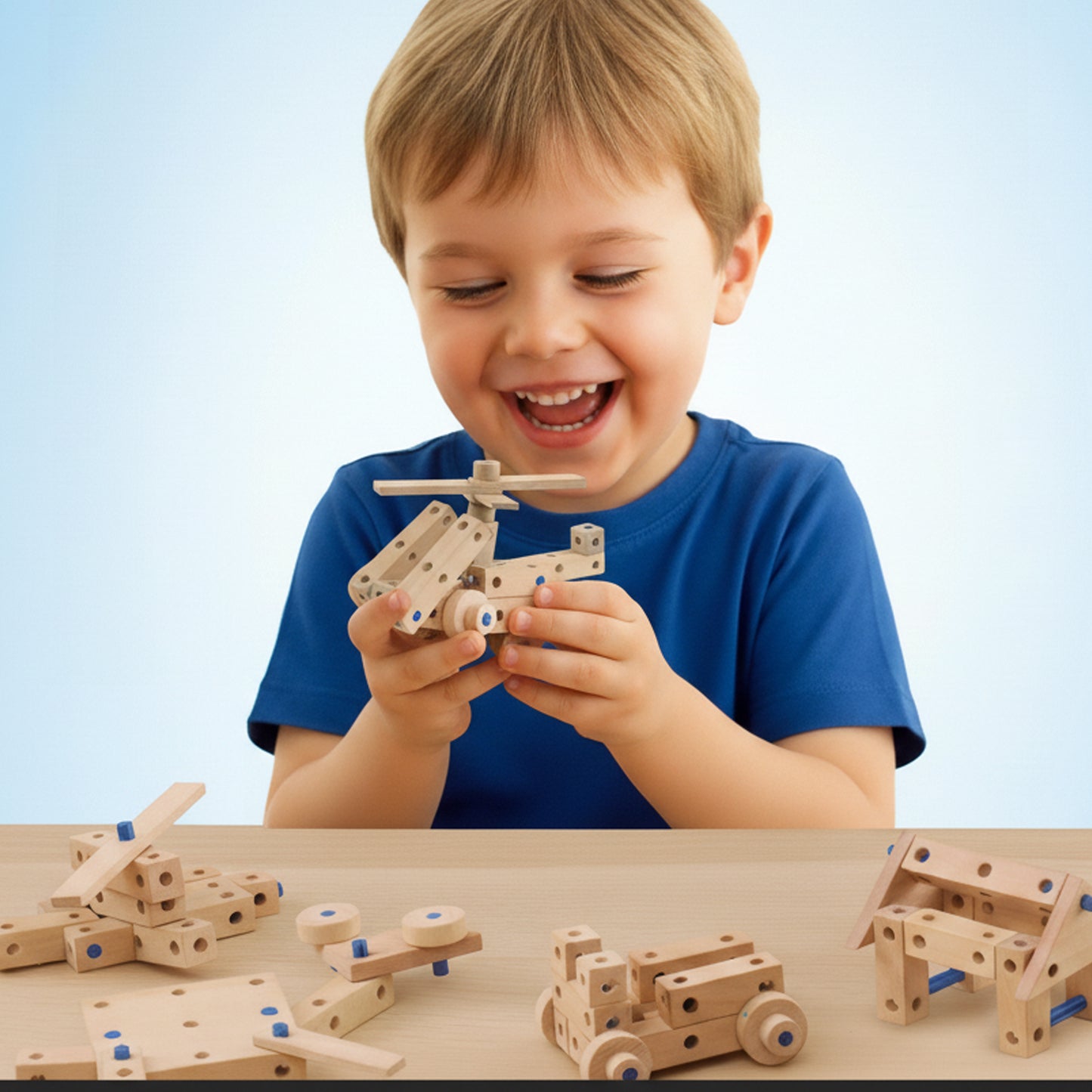 SES Creative Brix Junior – Konstruktionsset, 46 Holzteile