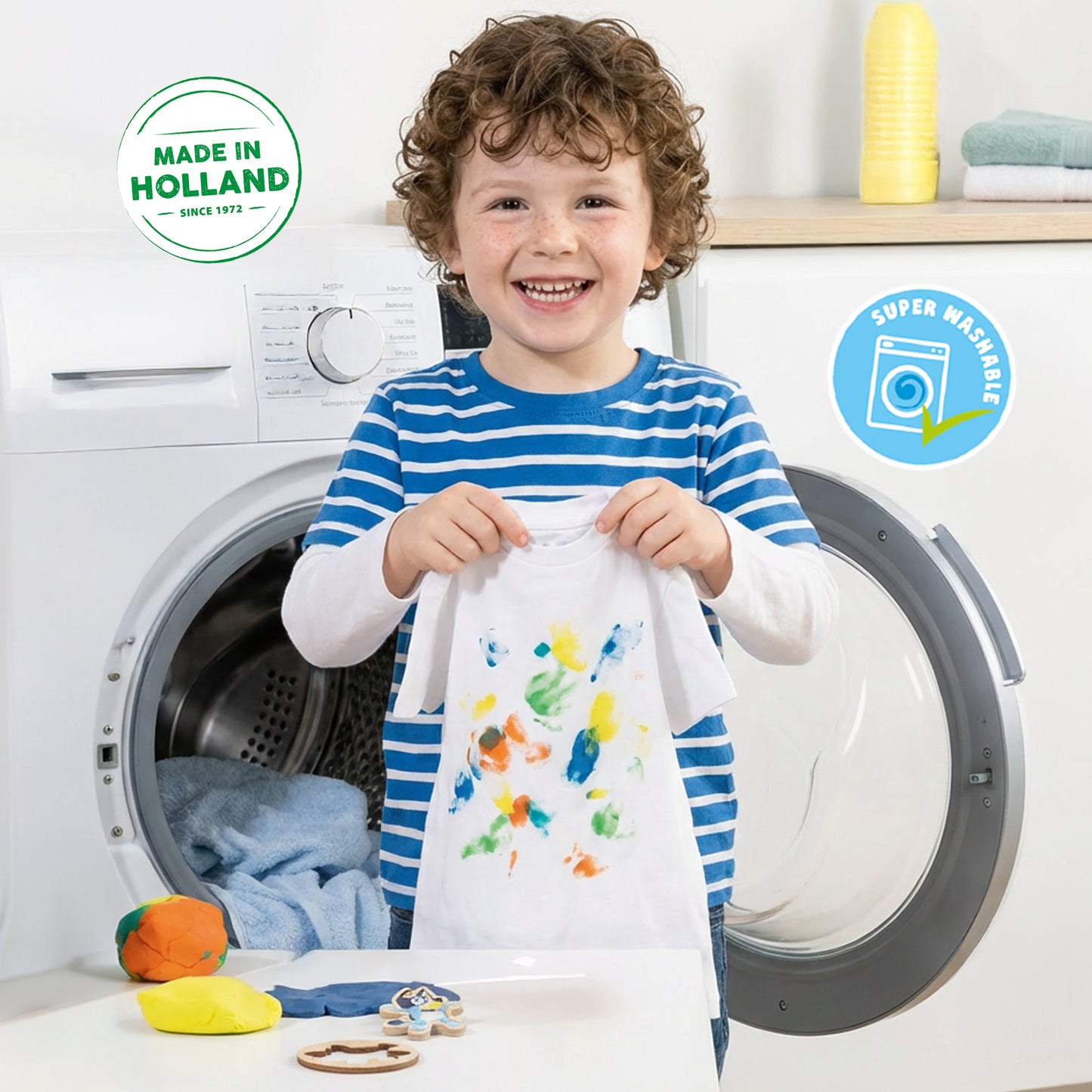 SES Creative Bluey Knete 4 x 90 g – Knetmasse für Kinder