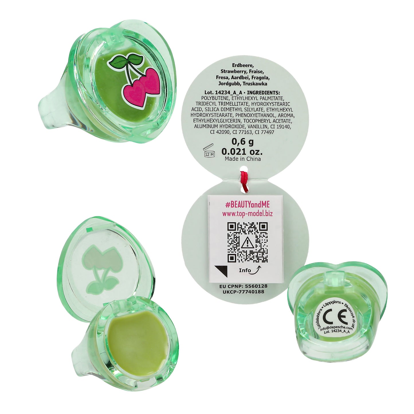 TOPModel Lipgloss Ring GLOW TO GO – 1 von 4 Designs (zufällig)