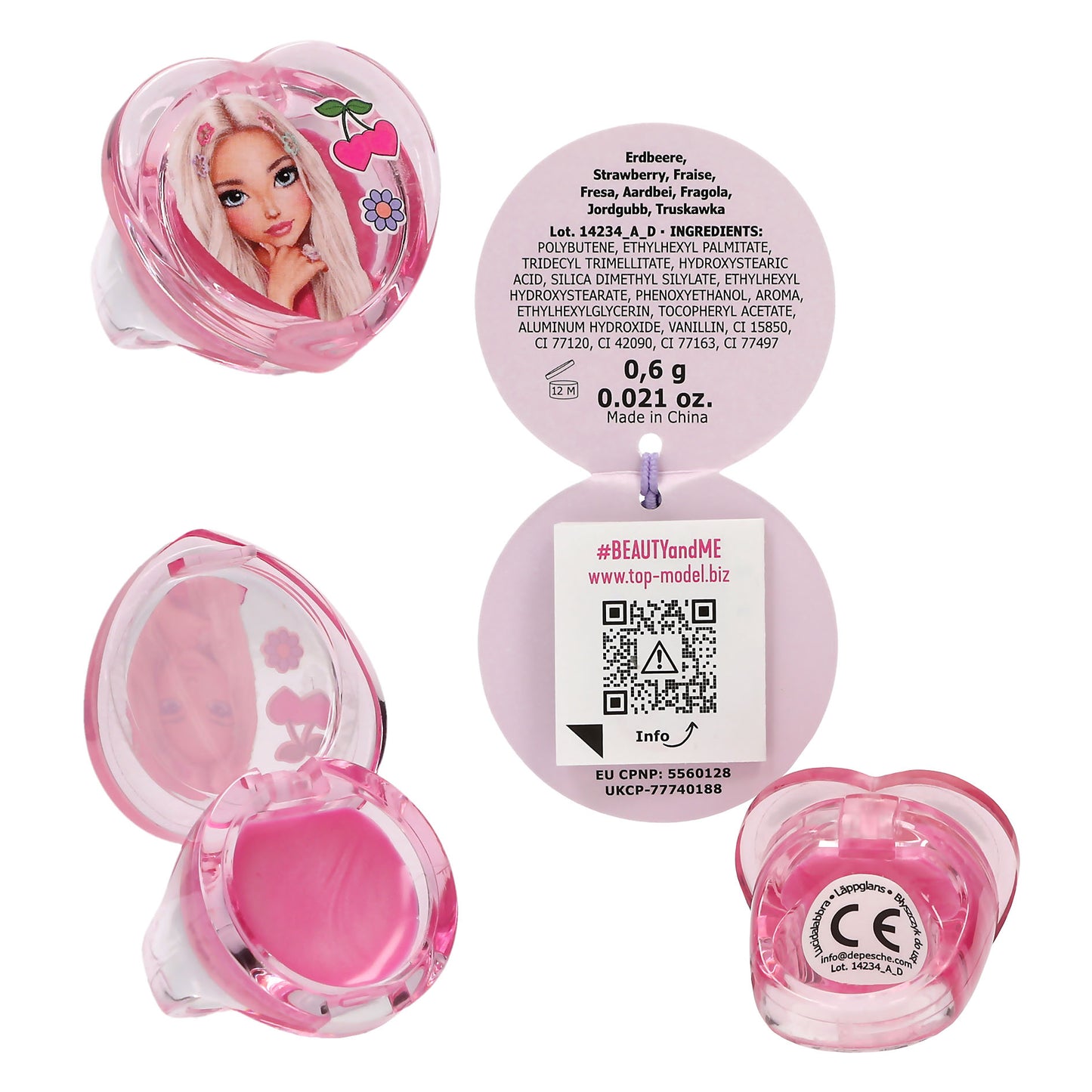 TOPModel Lipgloss Ring GLOW TO GO – 1 von 4 Designs (zufällig)
