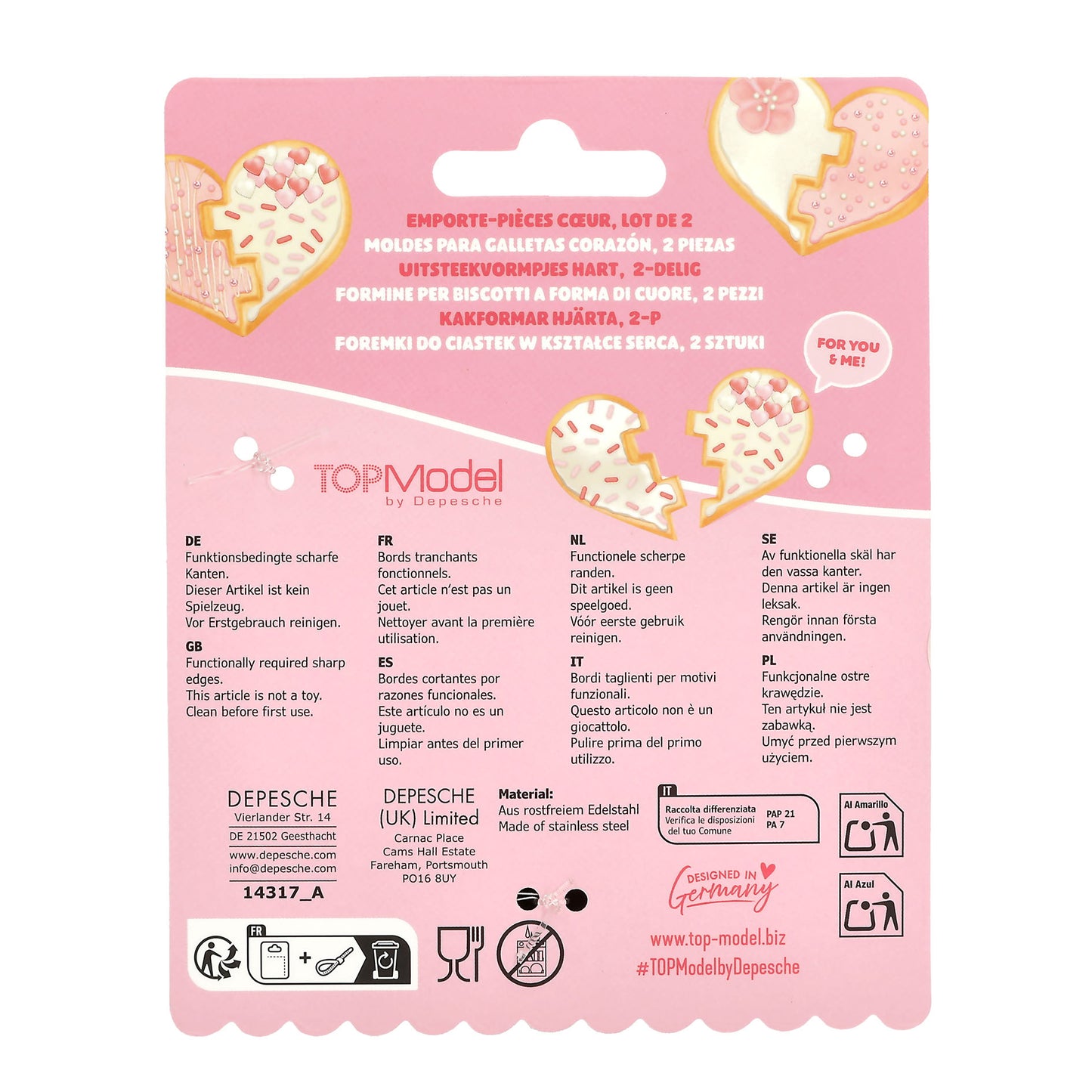 TOPModel BAKE and CREATE Ausstecher Herz 2-tlg. | DEPESCHE