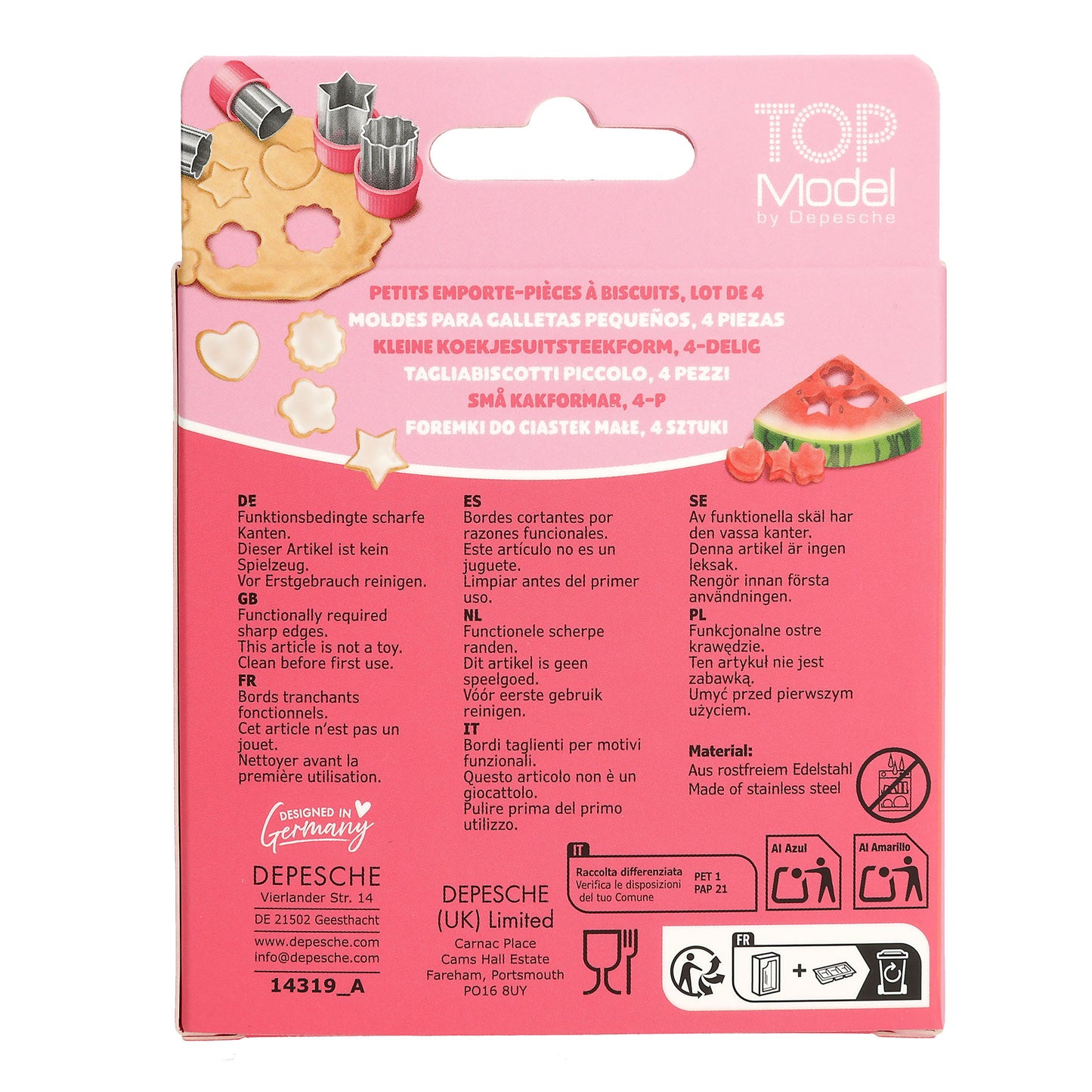 TOPModel Mini-Ausstecher BAKE and CREATE – 4-teilig