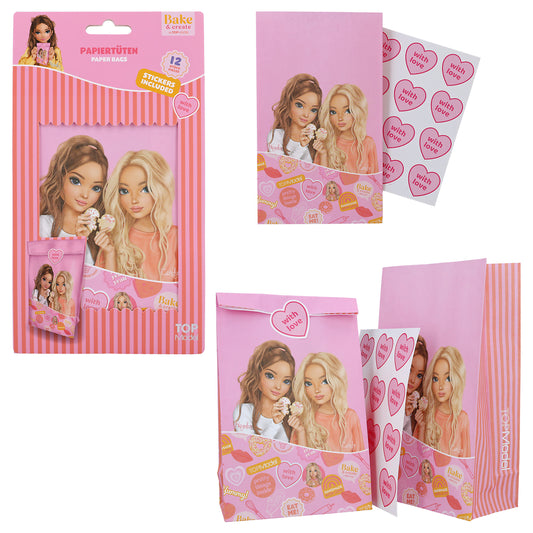TOPModel Papiertüten Bake & Create – 12 Stück, Design zufällig