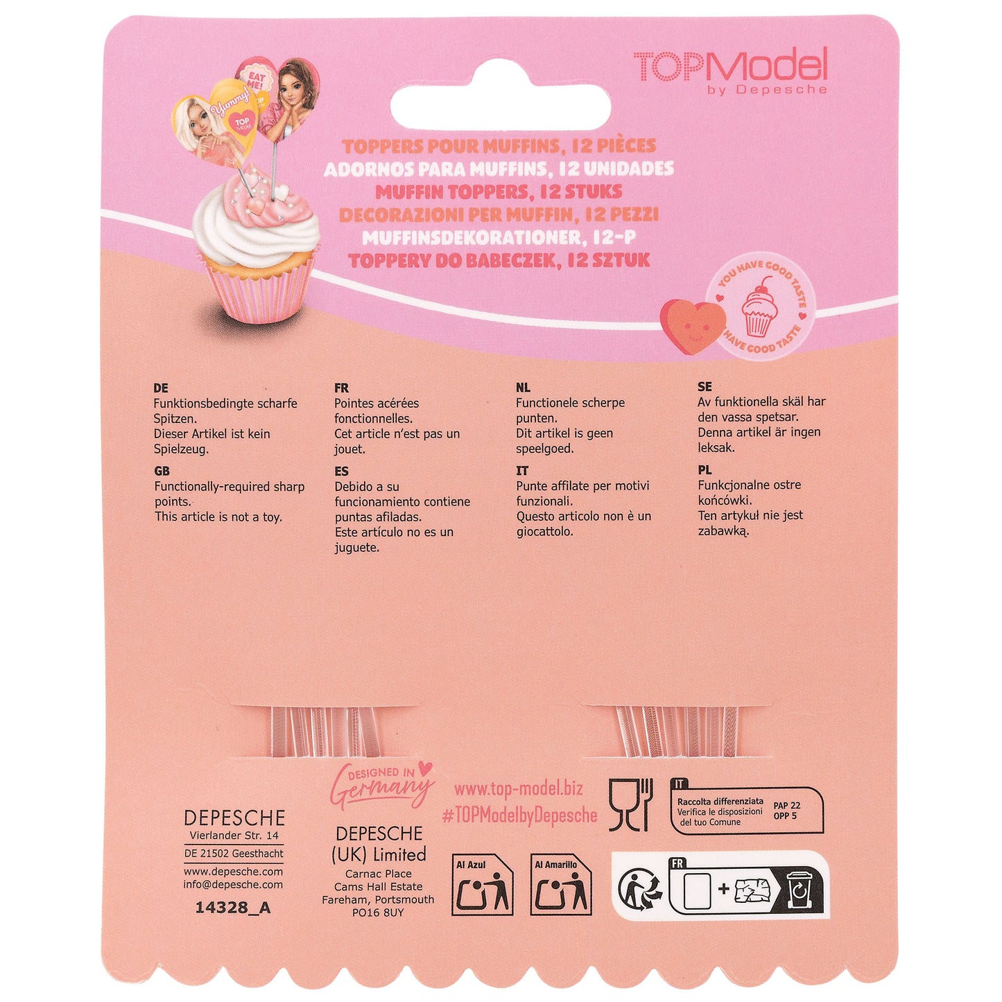 TOPModel Muffin Topper 12 St. – 1 von 2 Designs zuf. ausgewählt