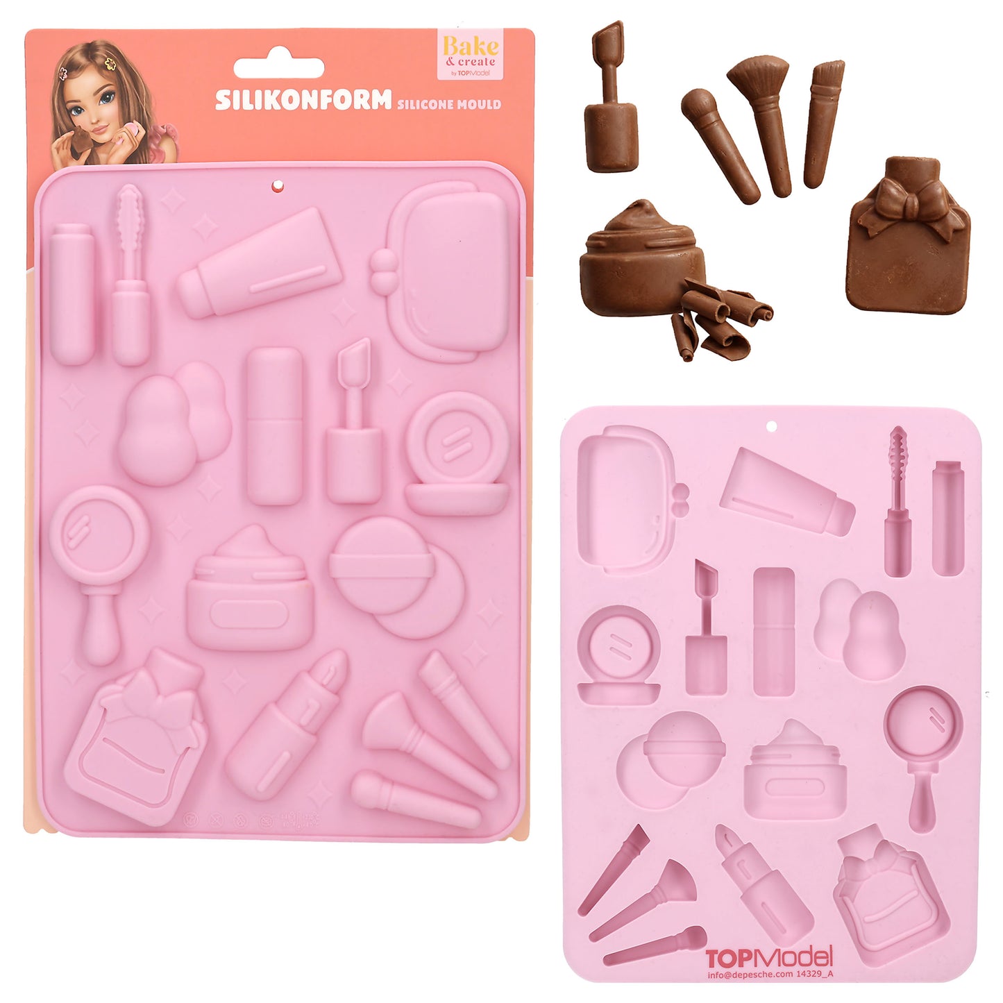 TOPModel Silikonform – Beauty-Motive für Schokolade & Backen