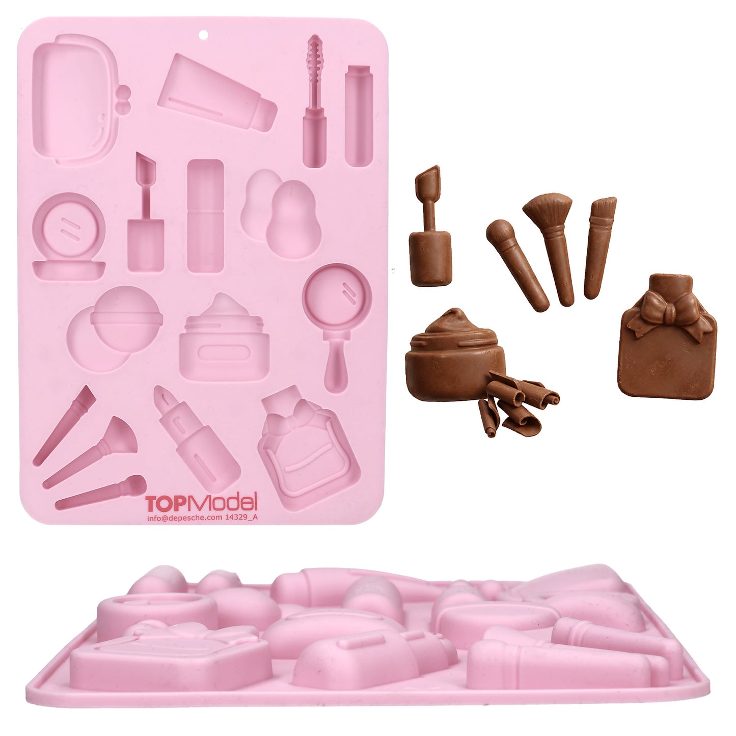 TOPModel Silikonform – Beauty-Motive für Schokolade & Backen