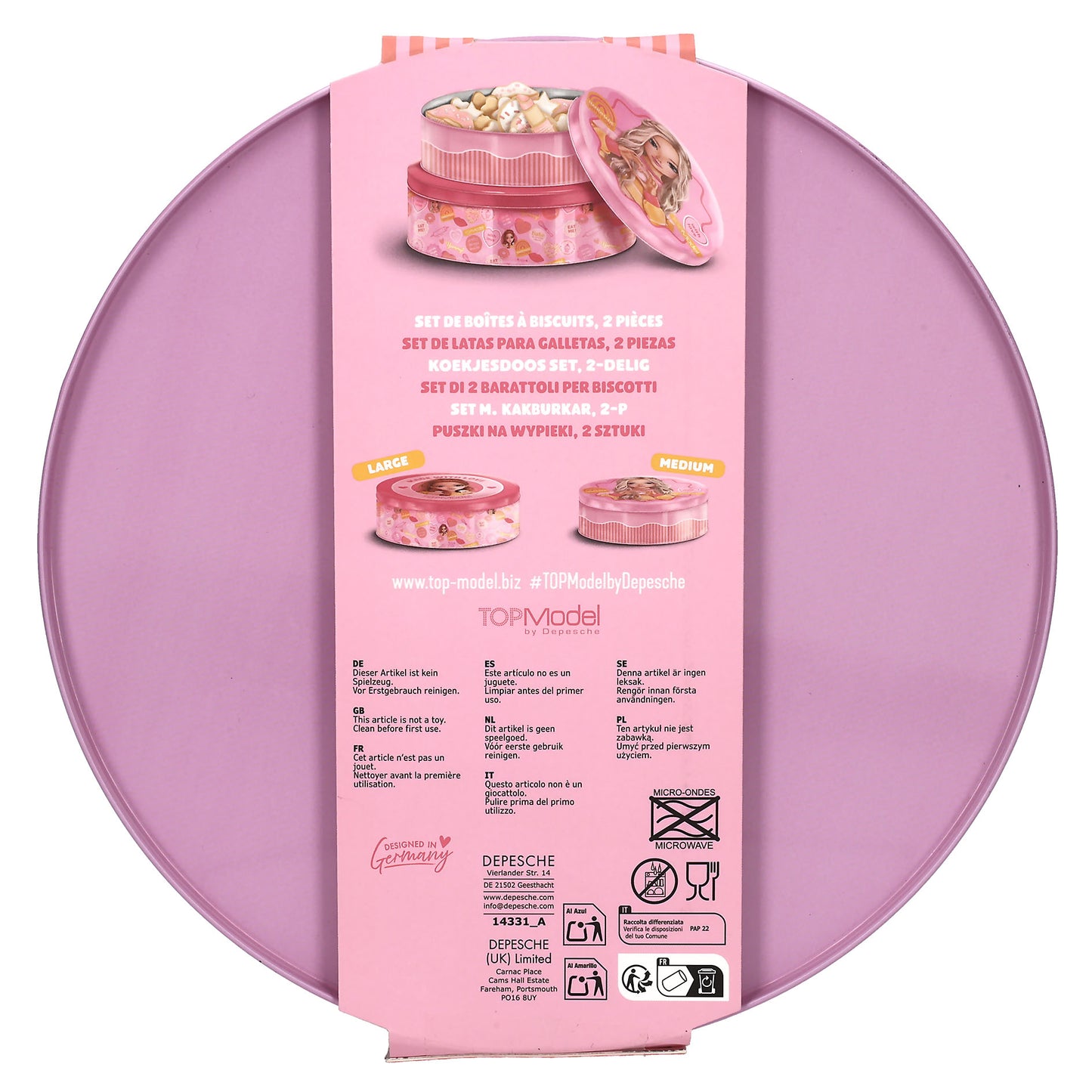 TOPModel Keksdosen-Set BAKE and CREATE – 2-teilig