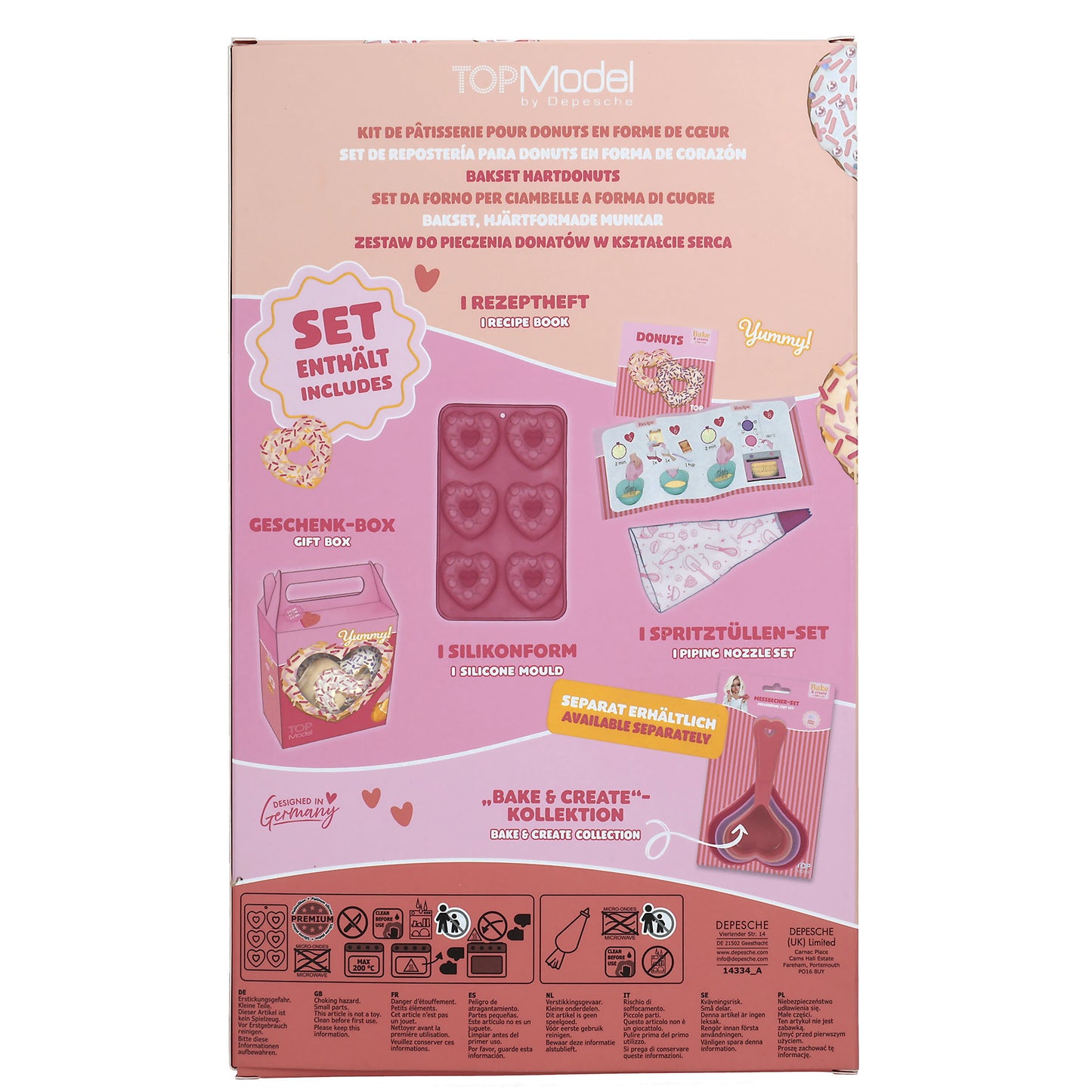 TOPModel Backset Herzdonuts BAKE and CREATE