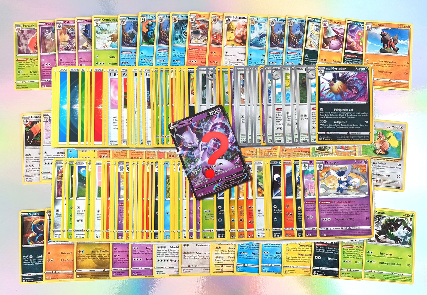 151 Pokemon-Karten - Deutsch - zufällig Sortiert und gemischt - inklusive 50 Rare & 1 Ultra Rare Karte
