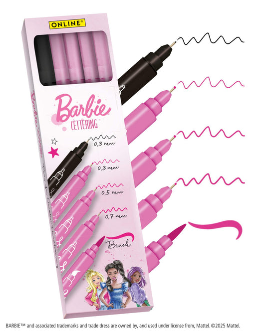 Barbie Lettering Set - Kreatives Schreibset für Kinder