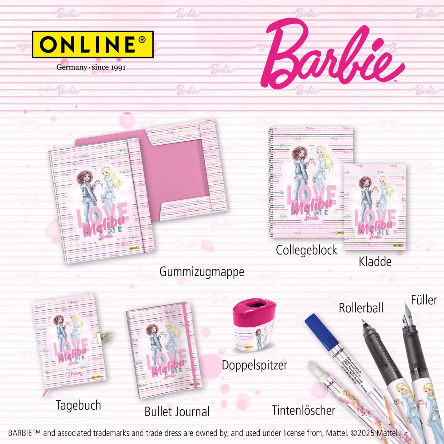Barbie Lettering Set - Kreatives Schreibset für Kinder