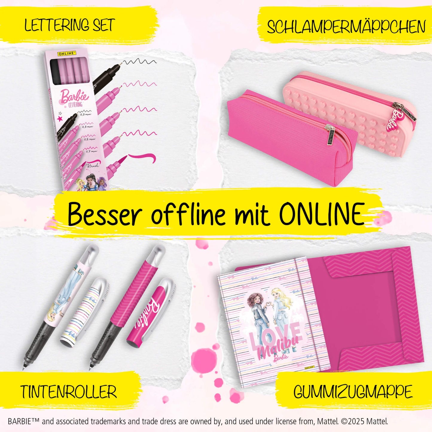 Barbie Lettering Set - Kreatives Schreibset für Kinder