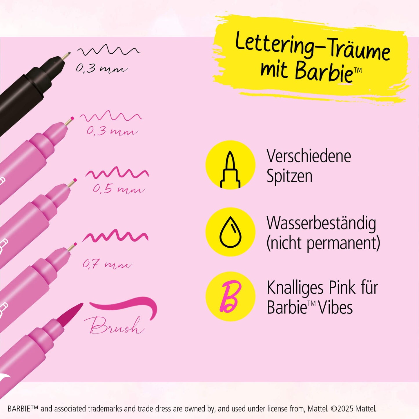 Barbie Lettering Set - Kreatives Schreibset für Kinder