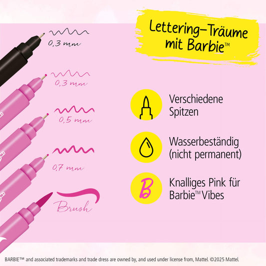 Barbie Lettering Set - Kreatives Schreibset für Kinder