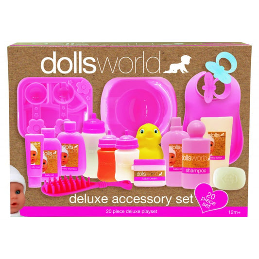 Dolls World Deluxe Puppen-Set - Komplettes Spielset für Kinder