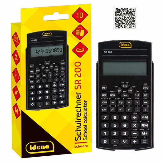 Idena Schulrechner SR 200 10-stelliges Display schwarz