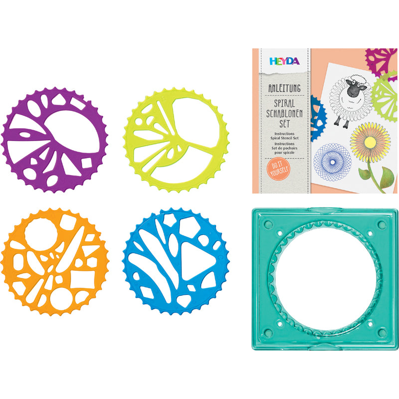 Spiralschablonen Set - Kreative Zeichenhilfe für perfekte Spiralen