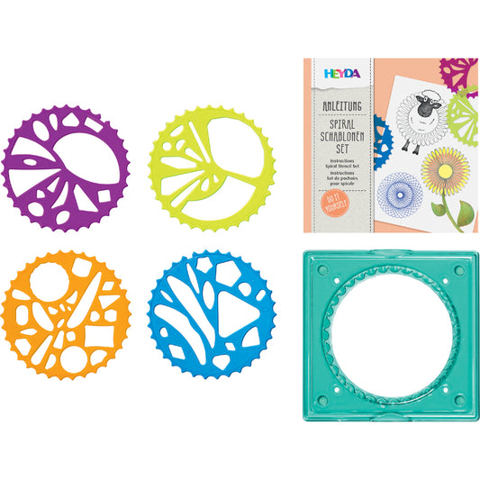 Spiralschablonen Set - Kreative Zeichenhilfe für perfekte Spiralen