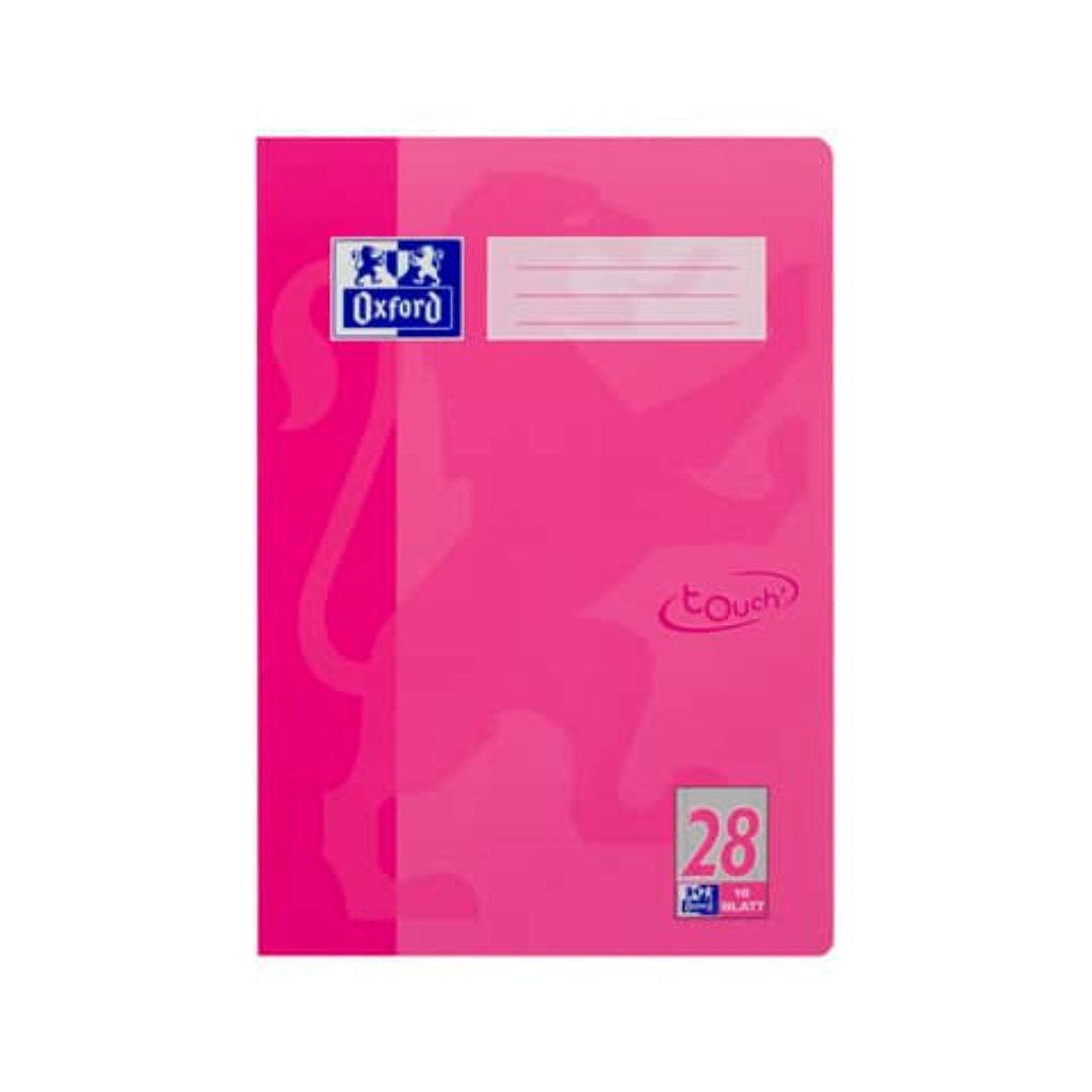 Oxford Touch Schulheft A4 L28 kariert – 16 Blatt, rosa