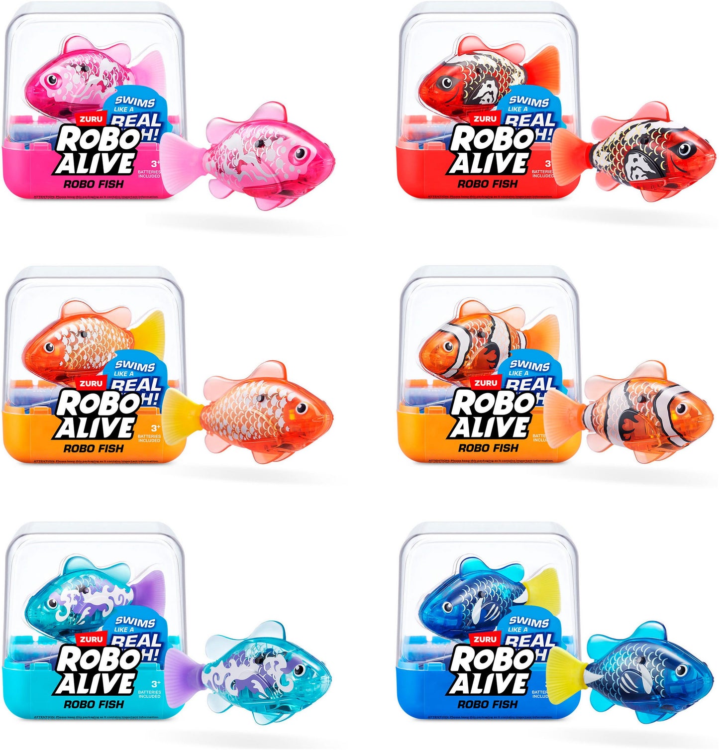 Robo Alive Robo Fish Serie 3 7cm 1 Fisch aus 6 Farben zuf.