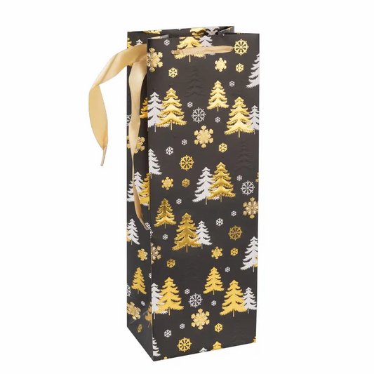 Idena Flaschentasche Weihnachten Tannenbaum 12x35x9cm