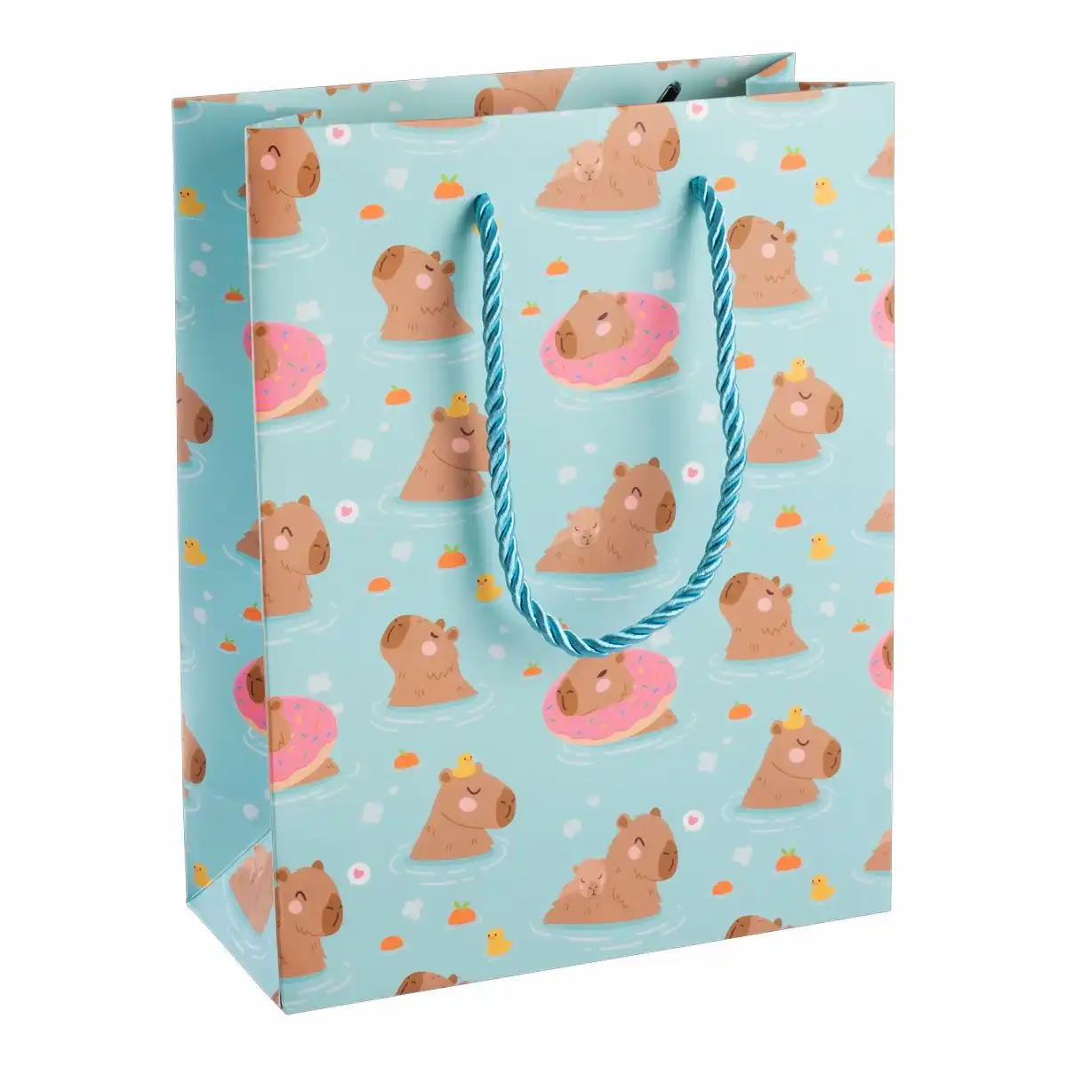 Idena Geschenktasche Capybara 18x23x8 cm – 1 Stk. sortiert