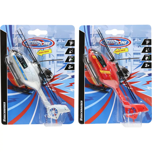 Speedzone Einsatzhubschrauber mit Licht & Sound - 2-fach sort.