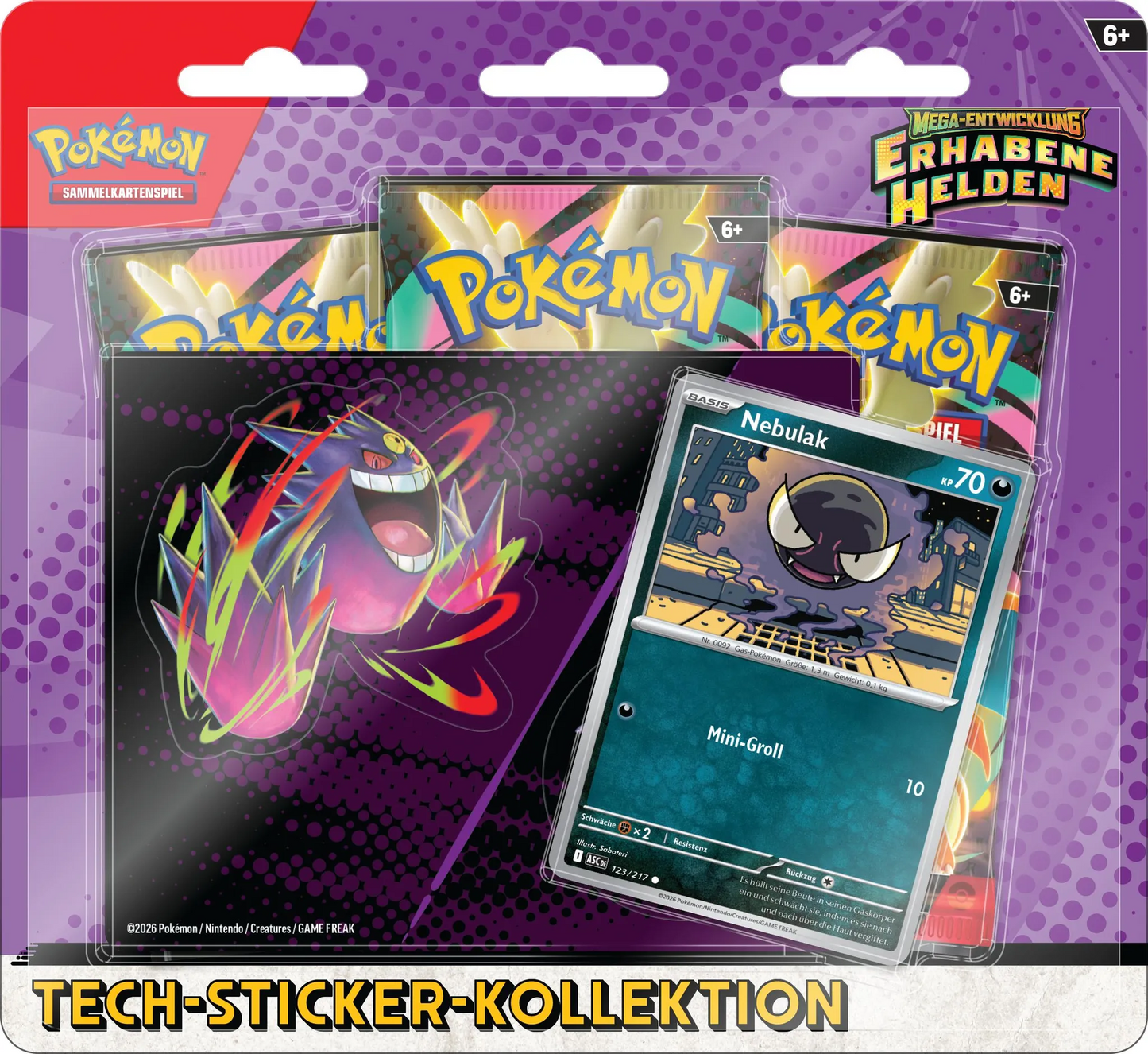 Pokémon Mega-Entwicklung Erhabene Helden Tech-Sticker Nebulak
