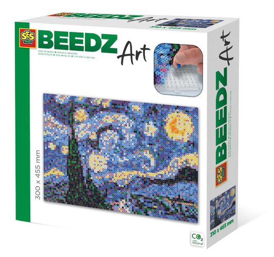 SES Creative Beedz - Van Gogh Sternennacht - Bügelperlen Set für Erwachsene