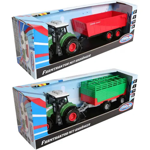 SZ Farmtraktor mit Anhänger, L&S, 2-f.sort.