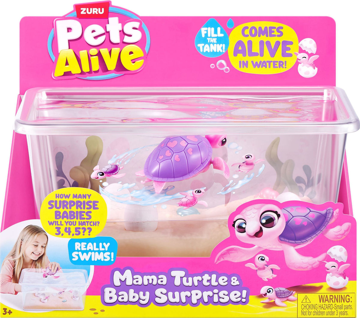 ZURU Pets Alive Mommy Turtle – zufällige Babyanzahl