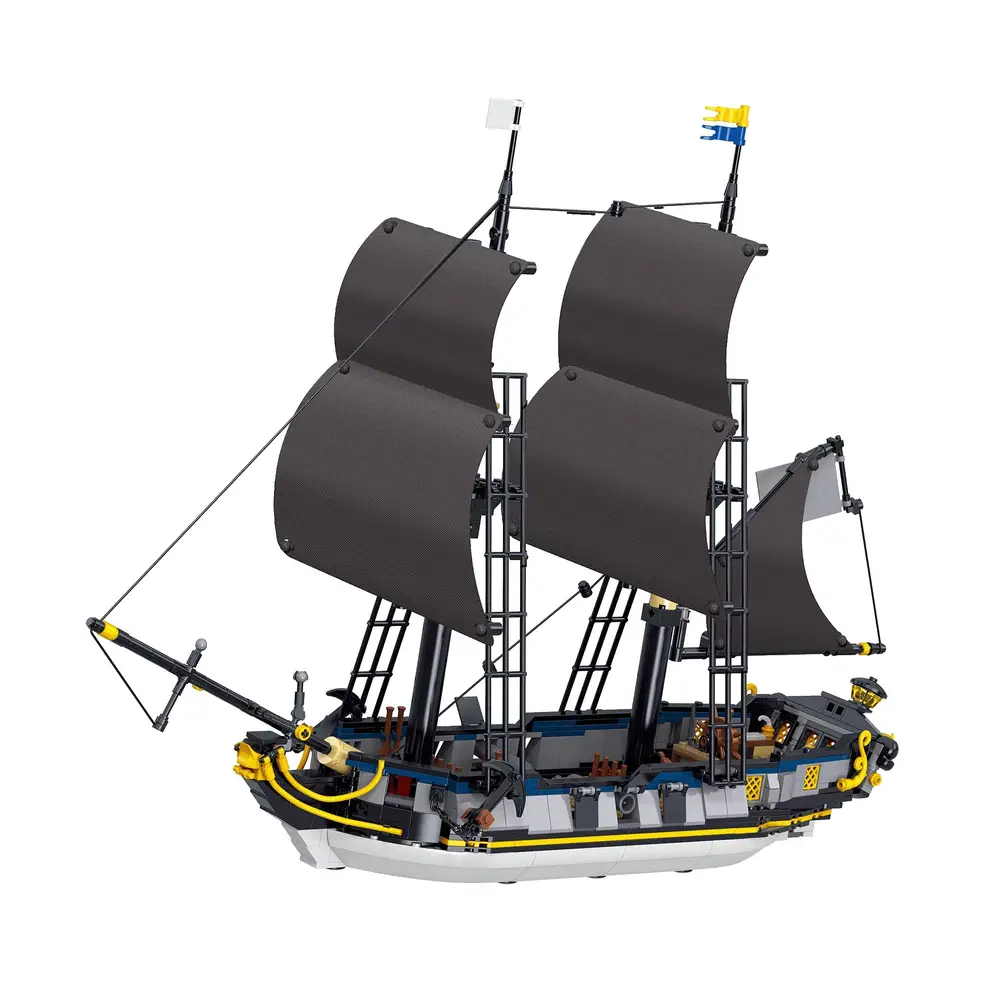 BRIXIES Plus Piraten-Schiff groß - Klemmbausteine Set