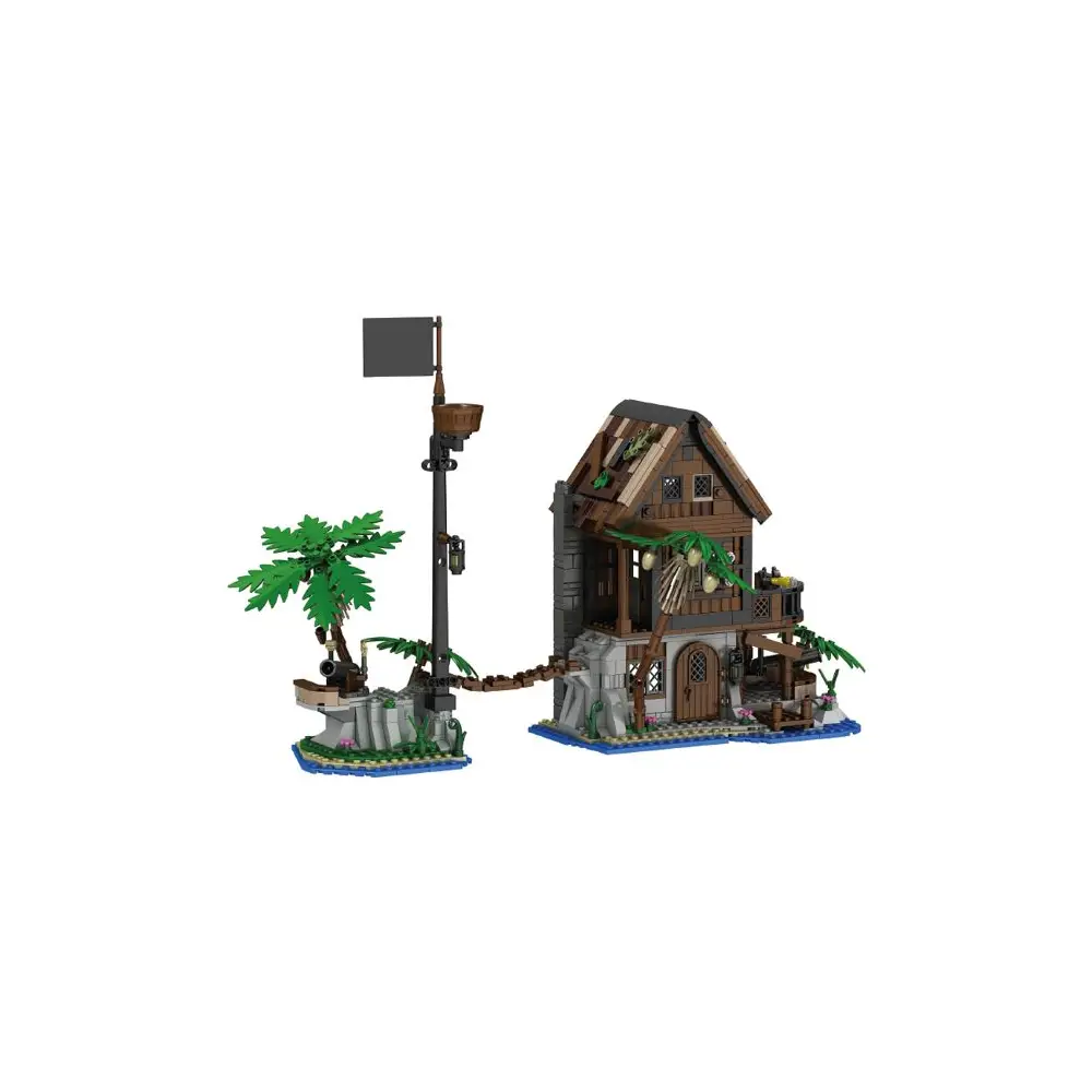 BRIXIES Plus Piraten-Insel groß - Detailreiches Bauset