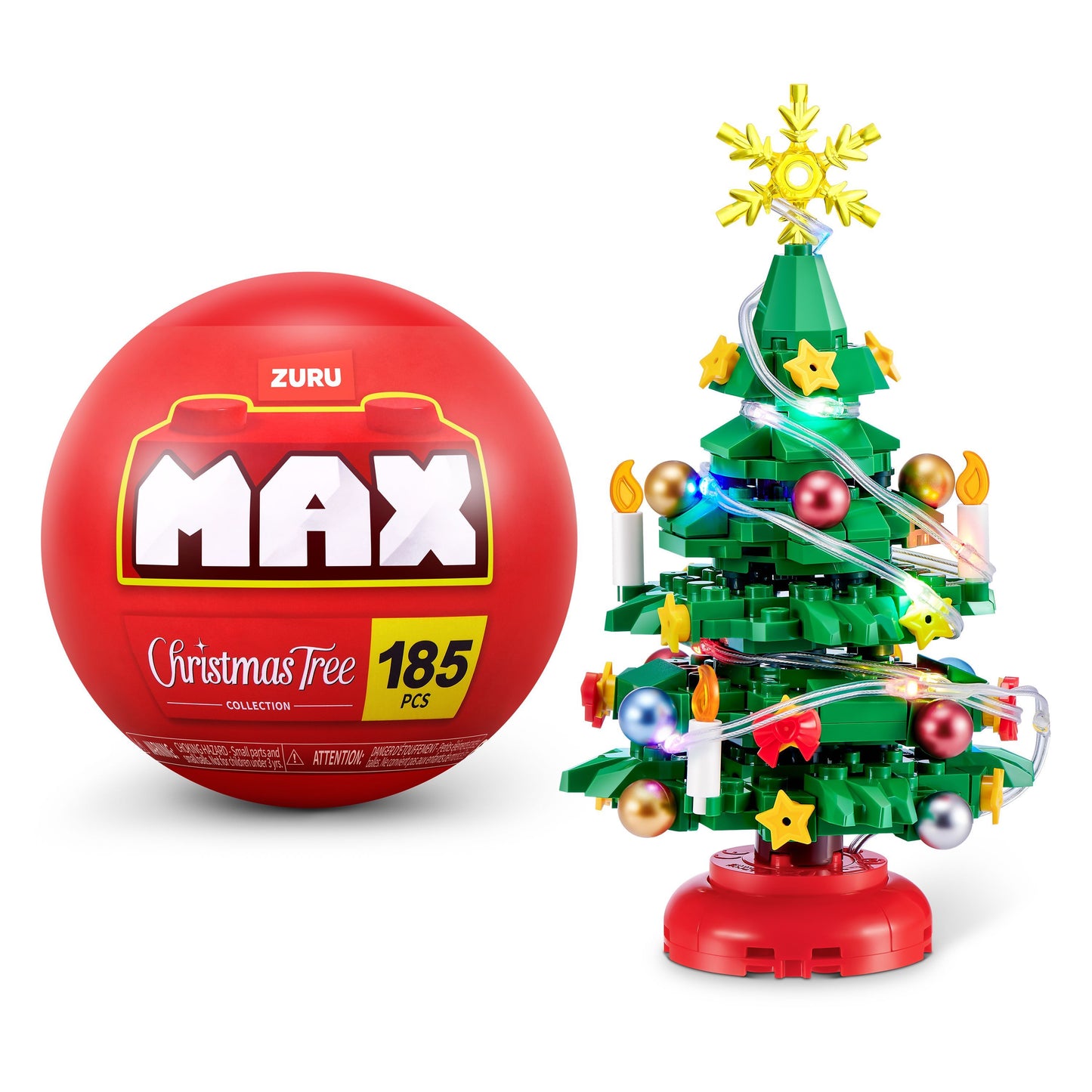 ZURU MAX Weihnachtsbaum LED 185 Teile – Bauset