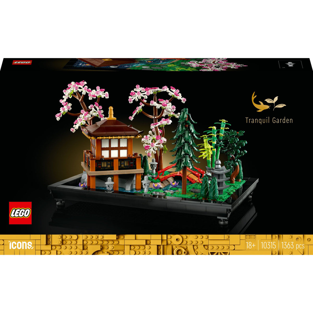 LEGO Icons Garten der Stille 10315 – Zen-Garten Bauset