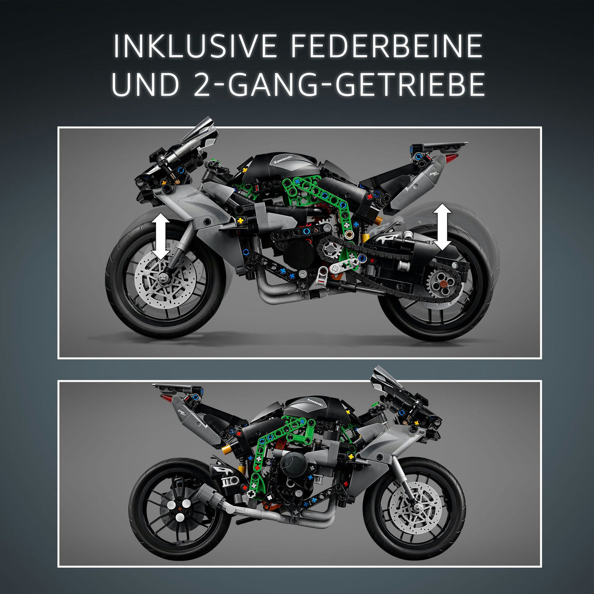 LEGO Technic Kawasaki Ninja H2R (42170), Motorrad-Bausatz 643 Teile