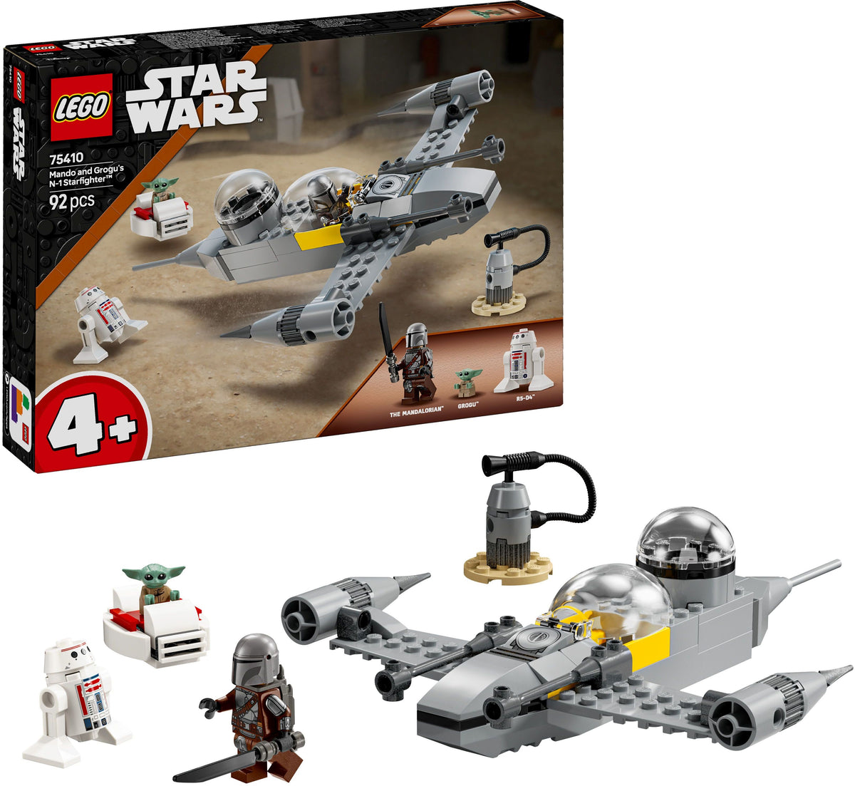 LEGO Star Wars 75410 Mandos und Grogus N-1 Starfighter, 92 Teile