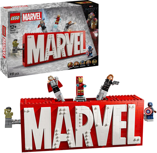 LEGO Marvel 76313 MARVEL Logo & Minifiguren, 931 Teile