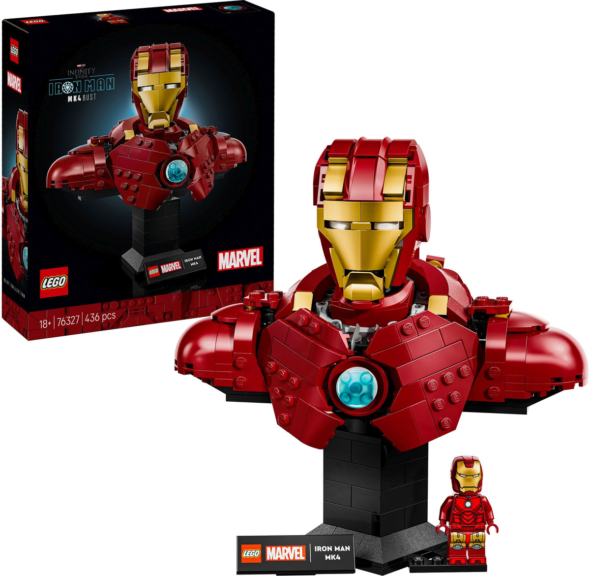 LEGO Marvel Iron Man MK4 Büste 76327, 436 Teile