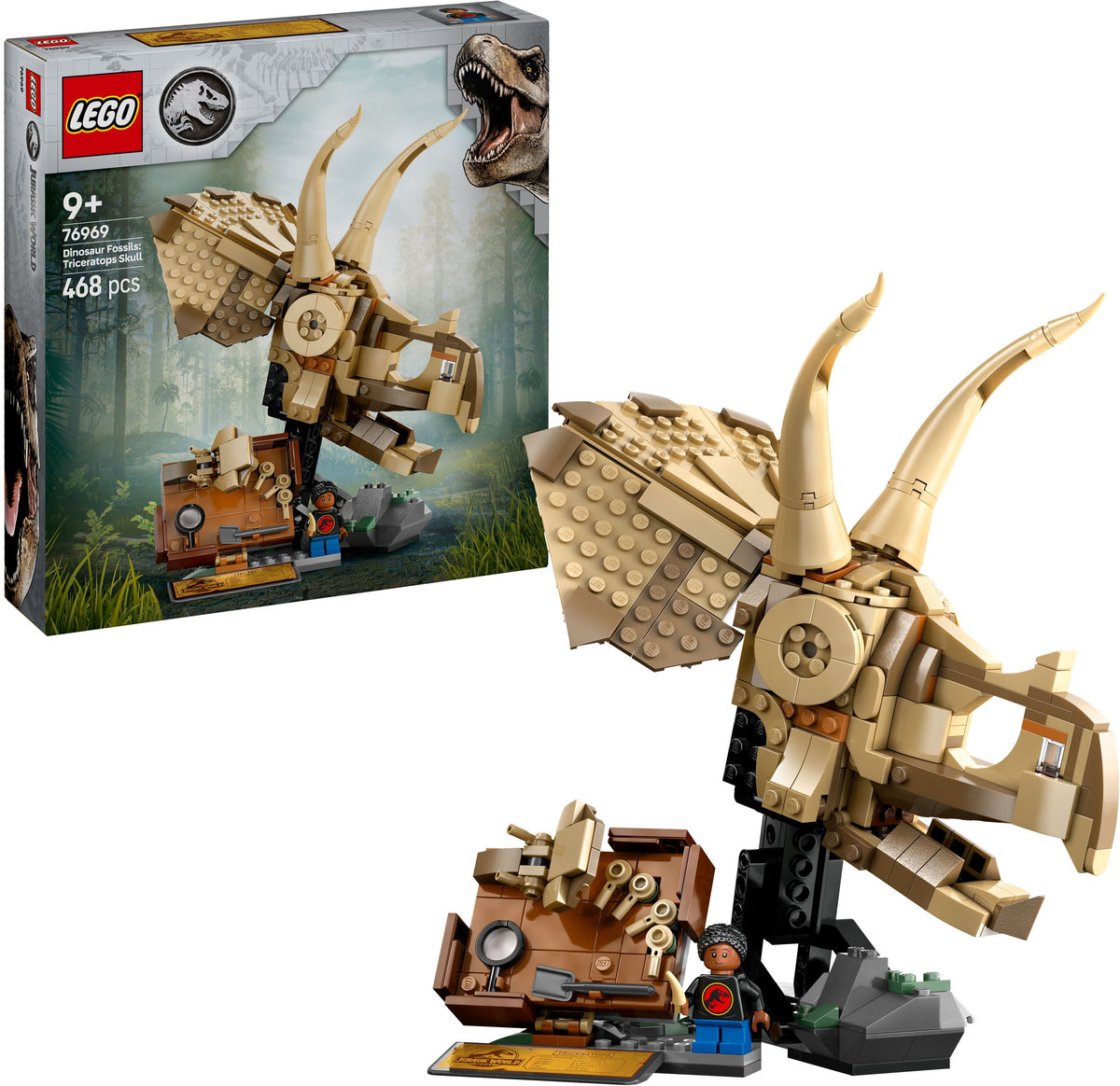 LEGO Jurassic World 76969 Triceratops-Schädel, 468 Teile