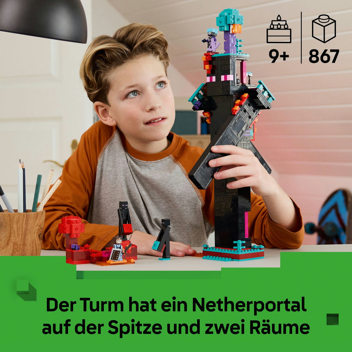 LEGO Minecraft Der Enderman-Turm 21279, 867 Teile