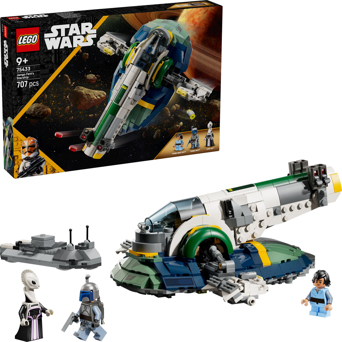 LEGO Star Wars 75433 Jango Fetts Sternenschiff, 707 Teile