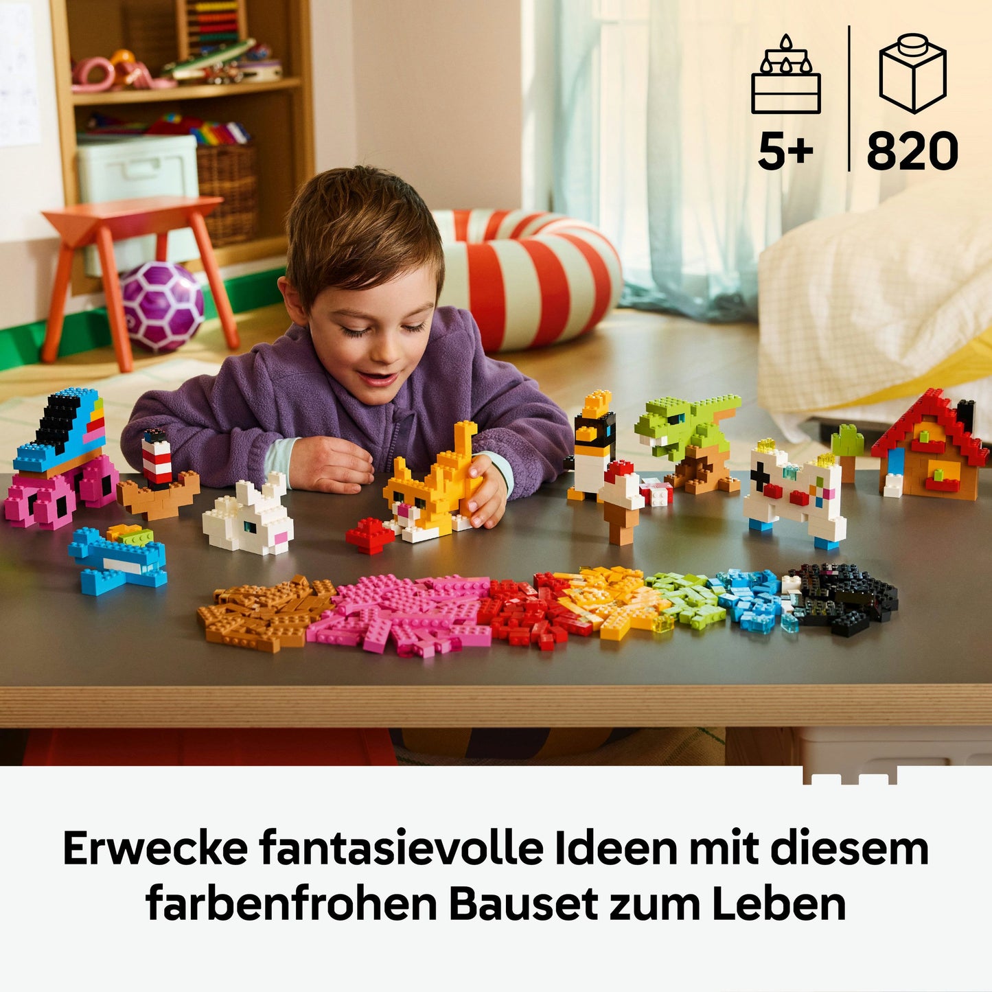 LEGO Classic 11045 Kreative Bunte Steine – 820 Teile