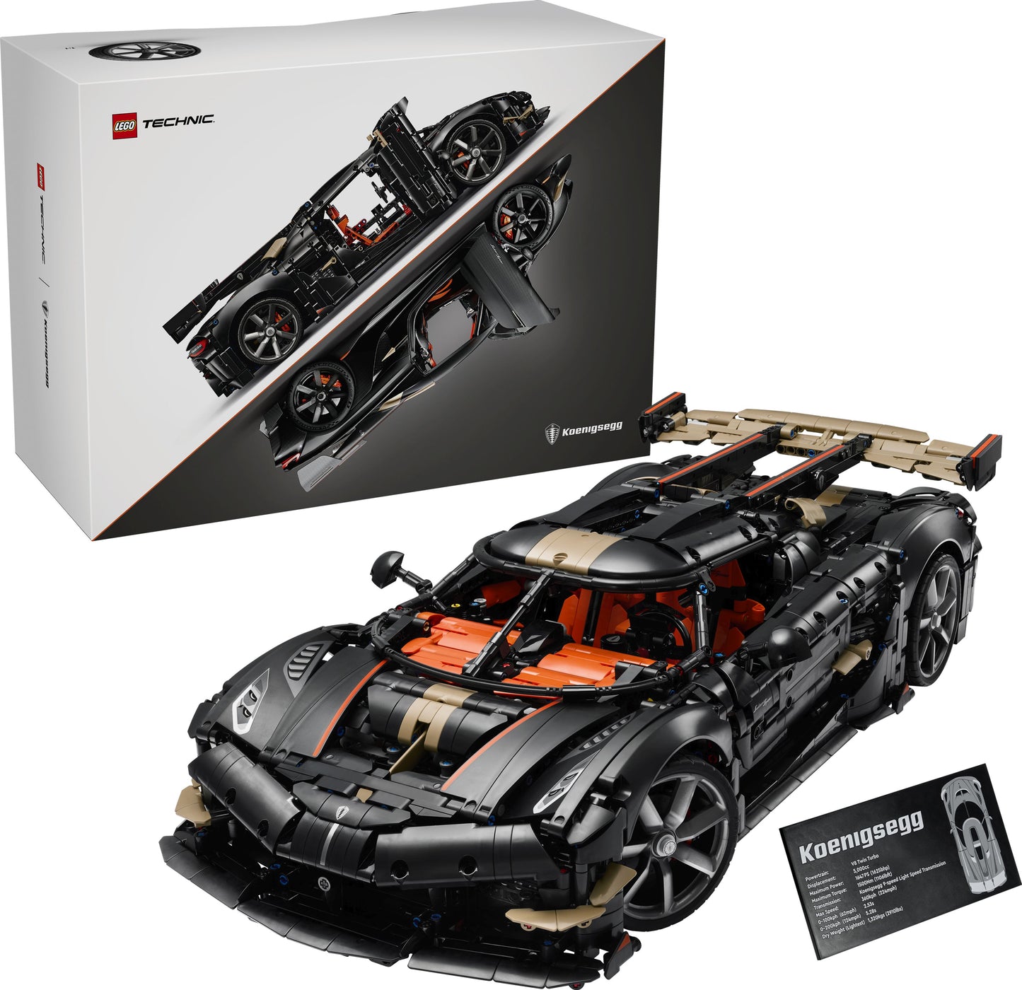 LEGO Technic Koenigsegg Sadair’s Spear Hypercar, 4.104 Teile