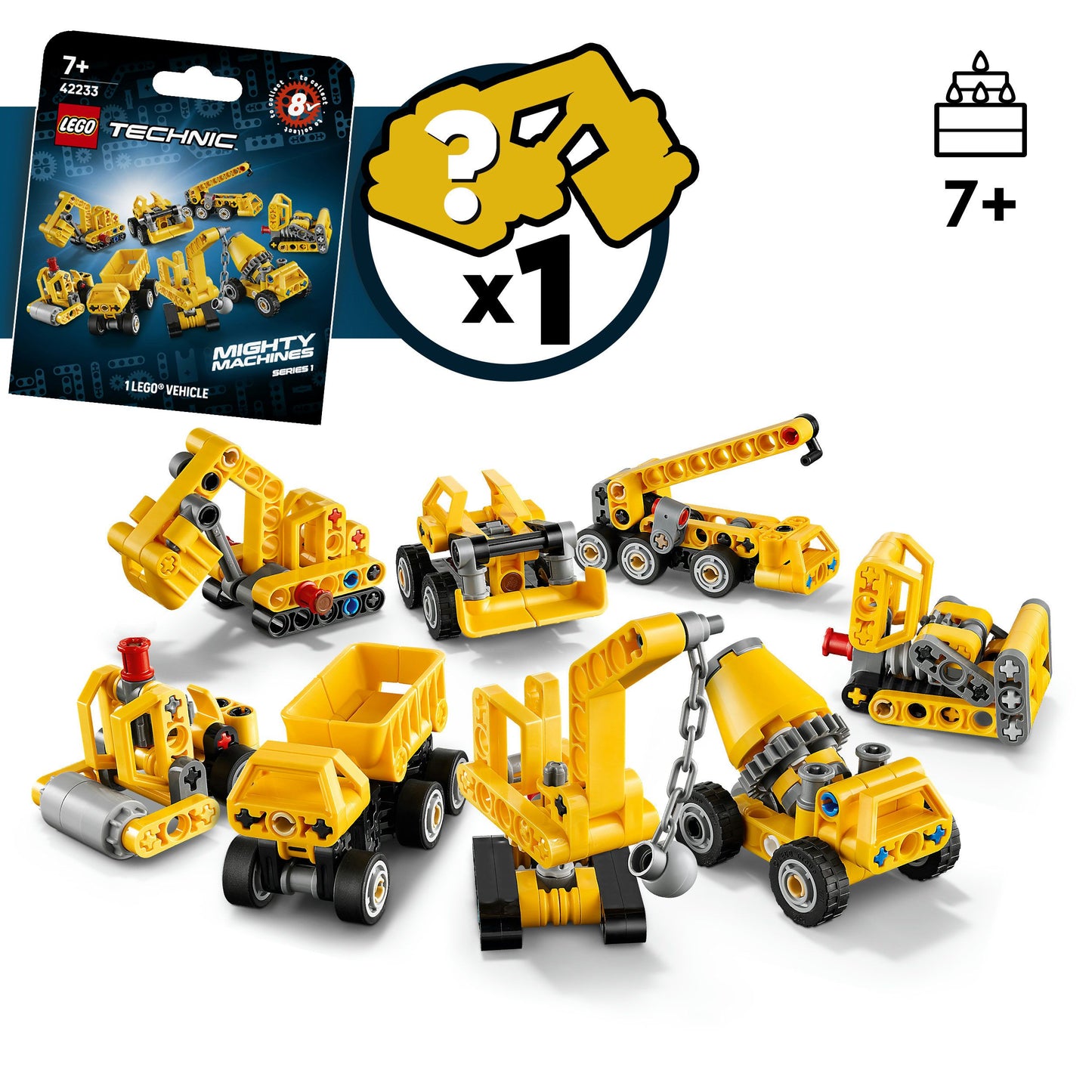 LEGO Technic Mächtige Maschinen 42233 – 1 von 8, zufällig