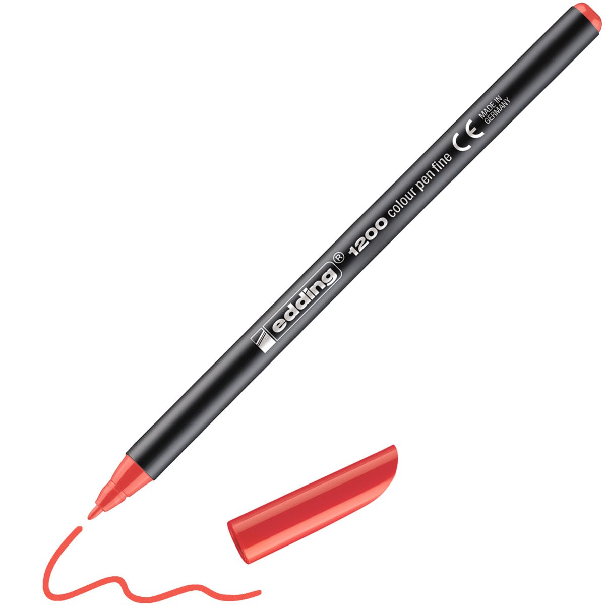 edding 1200 colourpen Fasermaler rot – Rundspitze 1 mm