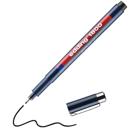 edding 1800 Profipen 0,7 mm – schwarz, Faserzeichner